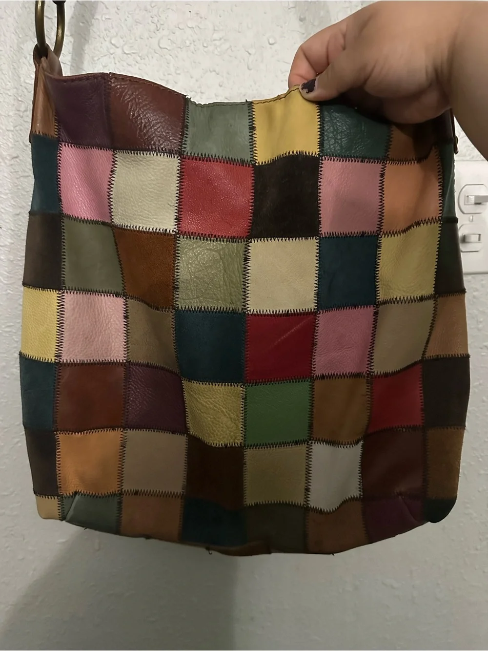 Lucky Brand Patchwork Leather Hobo Shoulder Bag - Picture 2 of 8